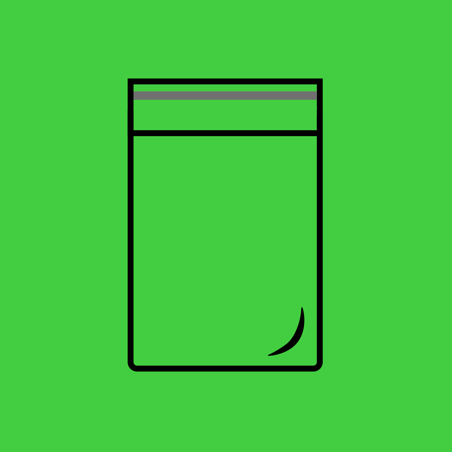 Icono Bolsas polietileno baja densidad solapa y adhesivo