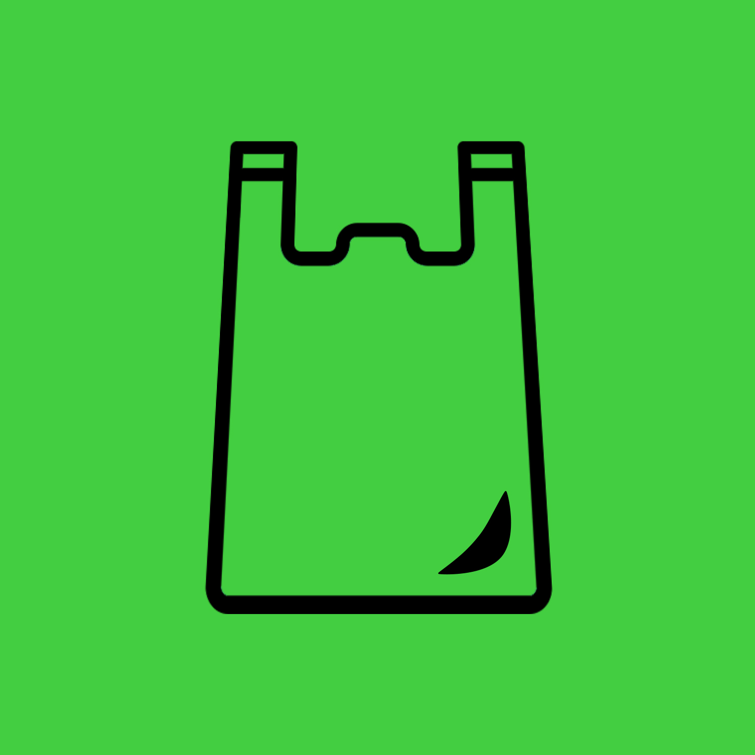 Icono Bolsa polietileno camisetas